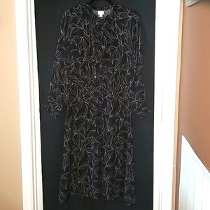 Womens long sleeve button down dress